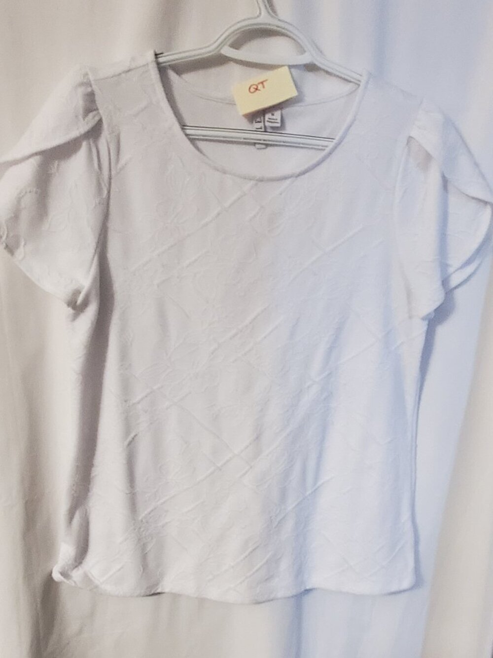 White ELLE Blouse Women's workwear with cute sleeves Size M